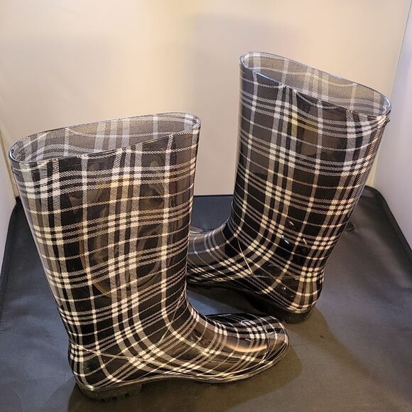 ASGARD WOMEN'S MID CALF RAIN PRINTED WATERPROOF RUBBER BOOTS - Picture 6 of 16